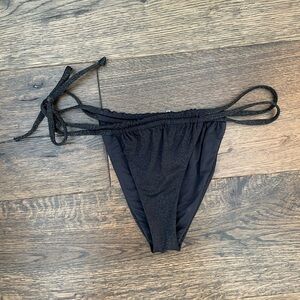 Onia Black Bikini Bottom with Tie Sides